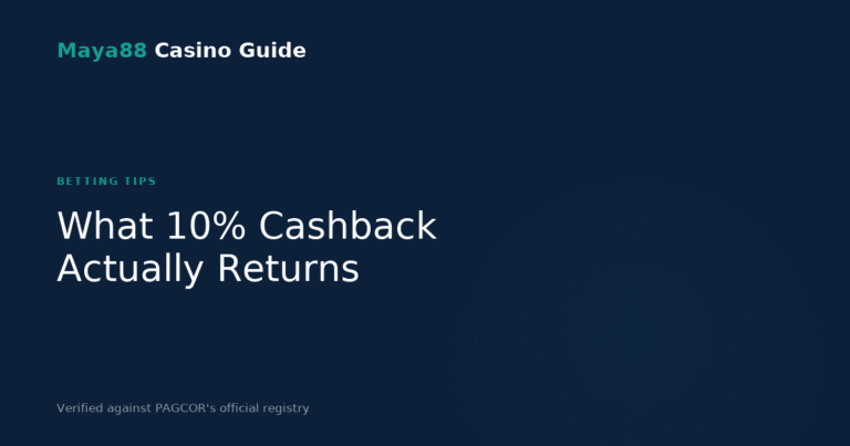 Casino Cashback Explained: What 10% Actually Returns