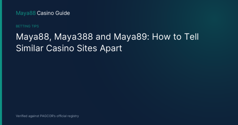 Maya88, Maya388 and Maya89: How to Tell Similar Casino Sites Apart