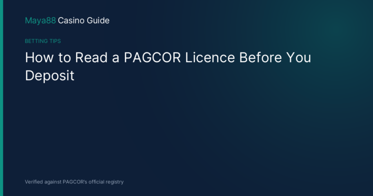 How to Read a PAGCOR Licence Before You Deposit