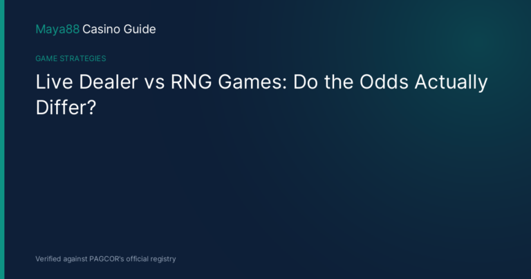 Live Dealer vs RNG Games: Do the Odds Actually Differ?