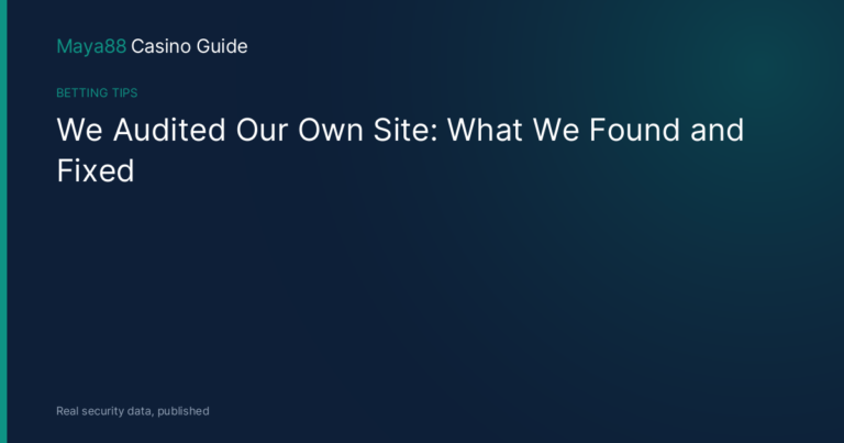 We Audited Our Own Site: What We Found and Fixed
