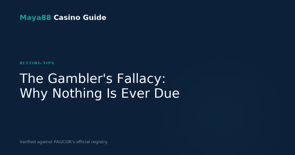 The gambler's fallacy: why no result is ever due
