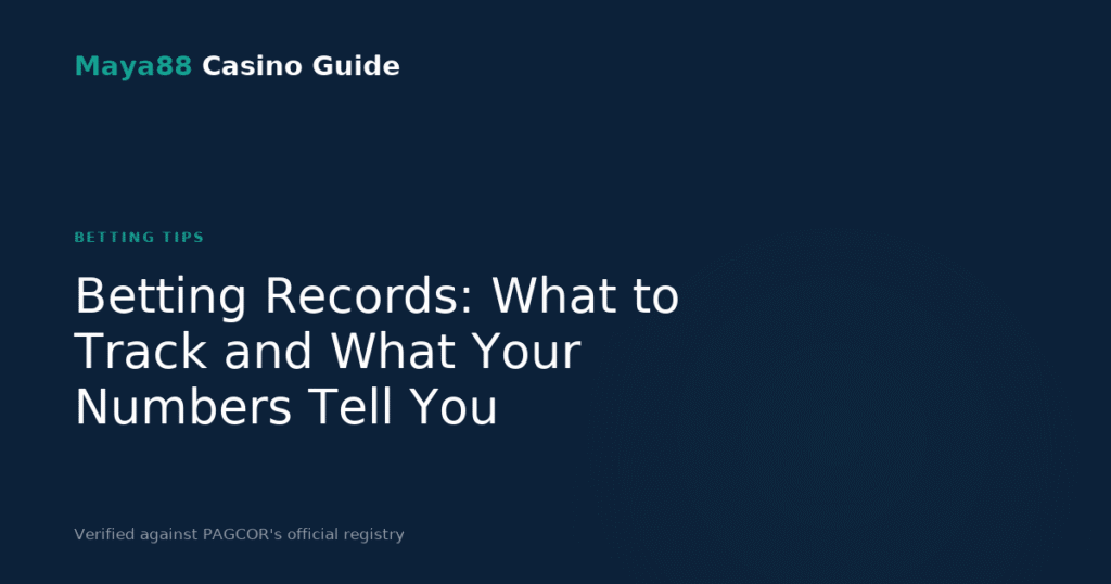 Betting records: what to track and what your numbers tell you, Maya88 Casino Guide